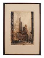 SIGNED ETCHING LUIGI KASIMIR SAINT BARTHOLOMEW 1930