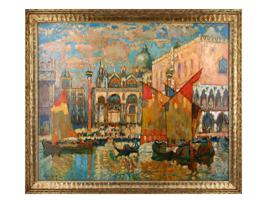 RUSSIAN VENICE OIL PAINTING KONSTANTIN GORBATOV