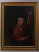 19TH CEN CONTINENTAL EUROPE PORTRAIT OIL PAINTING