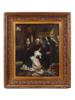 ANTIQUE ITALIAN RELIGIOUS OIL PAINTING BY MANZONE PIC-0