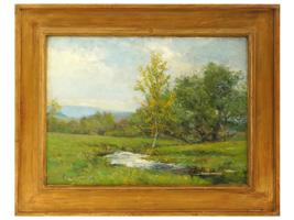 AMERICAN LANDSCAPE OIL PAINTING BY OLIVE P. BLACK