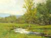 AMERICAN LANDSCAPE OIL PAINTING BY OLIVE P. BLACK PIC-1