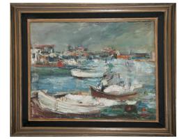 MID CENTURY OIL PAINTING BY HAIM SAVITZKY