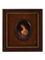 ANTIQUE GERMAN KPM PORCELAIN PLAQUE AFTER GEORG HOM