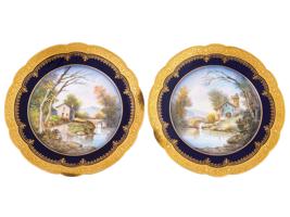 ANTIQUE 19TH C FRENCH LIMOGES PORCELAIN PLATES