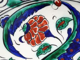 BELGIAN IZNIK FAIENCE BOWL BY BOCH FRERES C 1930S