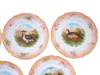 ANTIQUE SET OF PORCELAIN PLATES WITH GAME BIRDS PIC-4