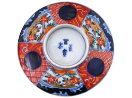 JAPANESE TAISHO IMARI PORCELAIN FLAT TEA BOWLS SET