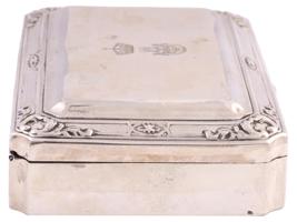 KING FAROUK OF EGYPT SILVER BOX BY TETARD PARIS