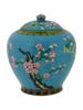 CHINESE COVERED CLOISONNE CHISEL ENAMEL GINGER JAR PIC-2