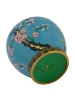 CHINESE COVERED CLOISONNE CHISEL ENAMEL GINGER JAR