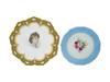 TWO ANTIQUE PORCELAIN PORTRAIT FRUIT DESIGN PLATES PIC-0