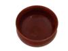 VINTAGE CHINESE CERAMIC ORANGE GLAZED ROUND BOWL PIC-3