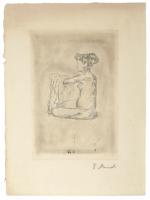 SIGNED DRYPOINT ETCHING PRINT BY EDVARD MUNCH 1896