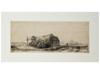 1641 DUTCH OBLONG LANDSCAPE ETCHING BY REMBRANDT PIC-0