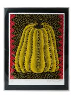 JAPANESE YELLOW PUMPKIN LITHOGRAPH BY YAYOI KUSAMA