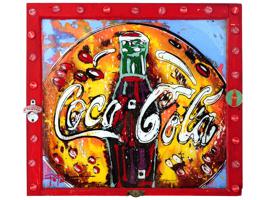 CONTEMPORARY MIXED MEDIA PAINTING COCA COLA BY POPE