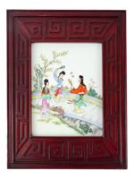 CHINESE REPUBLIC PERIOD PORCELAIN PAINTINGS SET