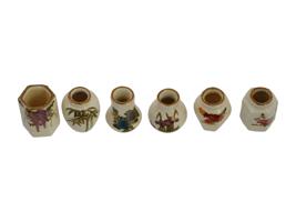 MINIATURE JAPANESE MEIJI SATSUMA PORCELAIN VASES SET