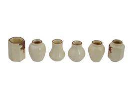 MINIATURE JAPANESE MEIJI SATSUMA PORCELAIN VASES SET