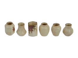 MINIATURE JAPANESE MEIJI SATSUMA PORCELAIN VASES SET