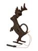 VINTAGE BRONZE LOCK IN SHAPE OF DEER WITH KEY PIC-2