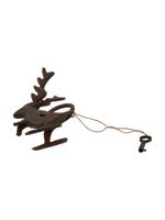 VINTAGE BRONZE LOCK IN SHAPE OF DEER WITH KEY