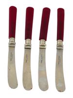 MID CENTURY STAINLESS NICKEL BUTTER KNIVES SET