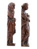 ANTIQUE BAROQUE FRENCH SCHOOL CARVED WOOD FIGURINES PIC-2