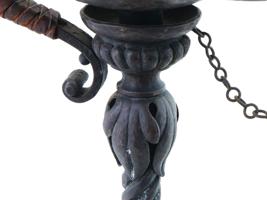 ANTIQUE WROUGHT IRON TABLE LAMP BY JOSE THENEE