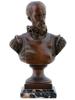 EMILE PINEDO ANTIQUE BRONZE BUST OF AMBROISE PARE PIC-1