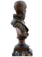 EMILE PINEDO ANTIQUE BRONZE BUST OF AMBROISE PARE