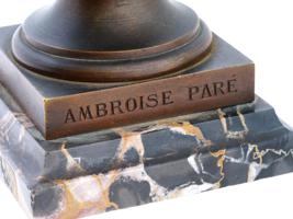 EMILE PINEDO ANTIQUE BRONZE BUST OF AMBROISE PARE