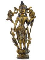 ANTIQUE ASIAN BRONZE SCULPTURE TARA BODHISATTVA