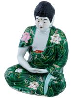 ANTIQUE JAPANESE MEIJI PORCELAIN BUDDHA C 1900