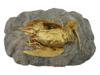 VINTAGE BRONZE SCULPTURE OF A DECEASED BIRD ON STONE PIC-1