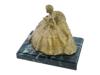 ANTIQUE BRONZE SCULPTURE OF A LADY READING PIC-4