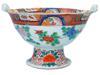 ANTIQUE JAPANESE FOOTED CENTERPIECE PEACOCK BOWL PIC-3