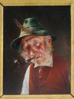 ANTIQUE GERMAN PORTRAIT OIL PAINTING BY WILHELM KLEIN