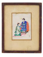 ANTIQUE CHINESE WATERCOLOR PAINTING ON RICE PAPER