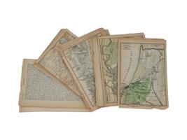 SET OF VINTAGE MAPS OF THE ISRAELI REGION WITH TEXTS