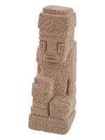 MID 20TH PRE COLUMBINA MANNER TOLTEC CAST STONE TOTEM