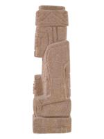 MID 20TH PRE COLUMBINA MANNER TOLTEC CAST STONE TOTEM