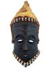 RARE ANTIQUE AFRICAN CONGO KUBA LELE CARVED WOOD MASK PIC-0