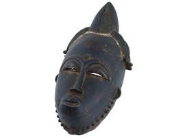 ANTIQUE AFRICAN BAULE TUNTUM HAND CARVED WOOD MASK