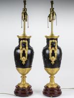 ANTIQUE 19 C FRENCH EMPIRE LAMPS BY LEON BOUCHER