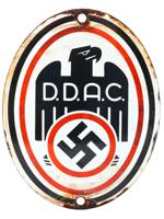 WWII NAZI GERMAN DDAC AUTOMOBILE CLUB STREET SIGN