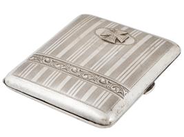 WWI GERMAN SILVER AND GOLD PLATED CIGARETTE CASE