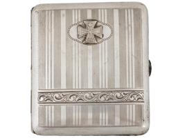 WWI GERMAN SILVER AND GOLD PLATED CIGARETTE CASE