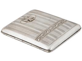 WWI GERMAN SILVER AND GOLD PLATED CIGARETTE CASE